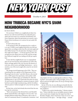 How Tribeca Became Nyc's $50M Neighborhood