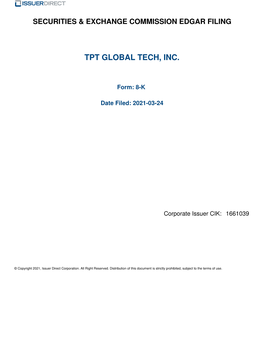 Tpt Global Tech, Inc