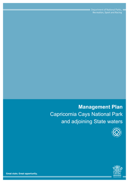 Management Plan Capricornia Cays National Park and Adjoining State Waters