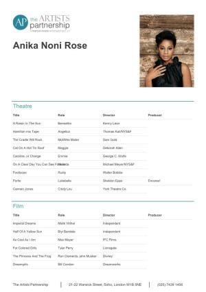 Anika Noni Rose