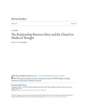 The Relationship Between Mary and the Church in Medieval Thought Francis L