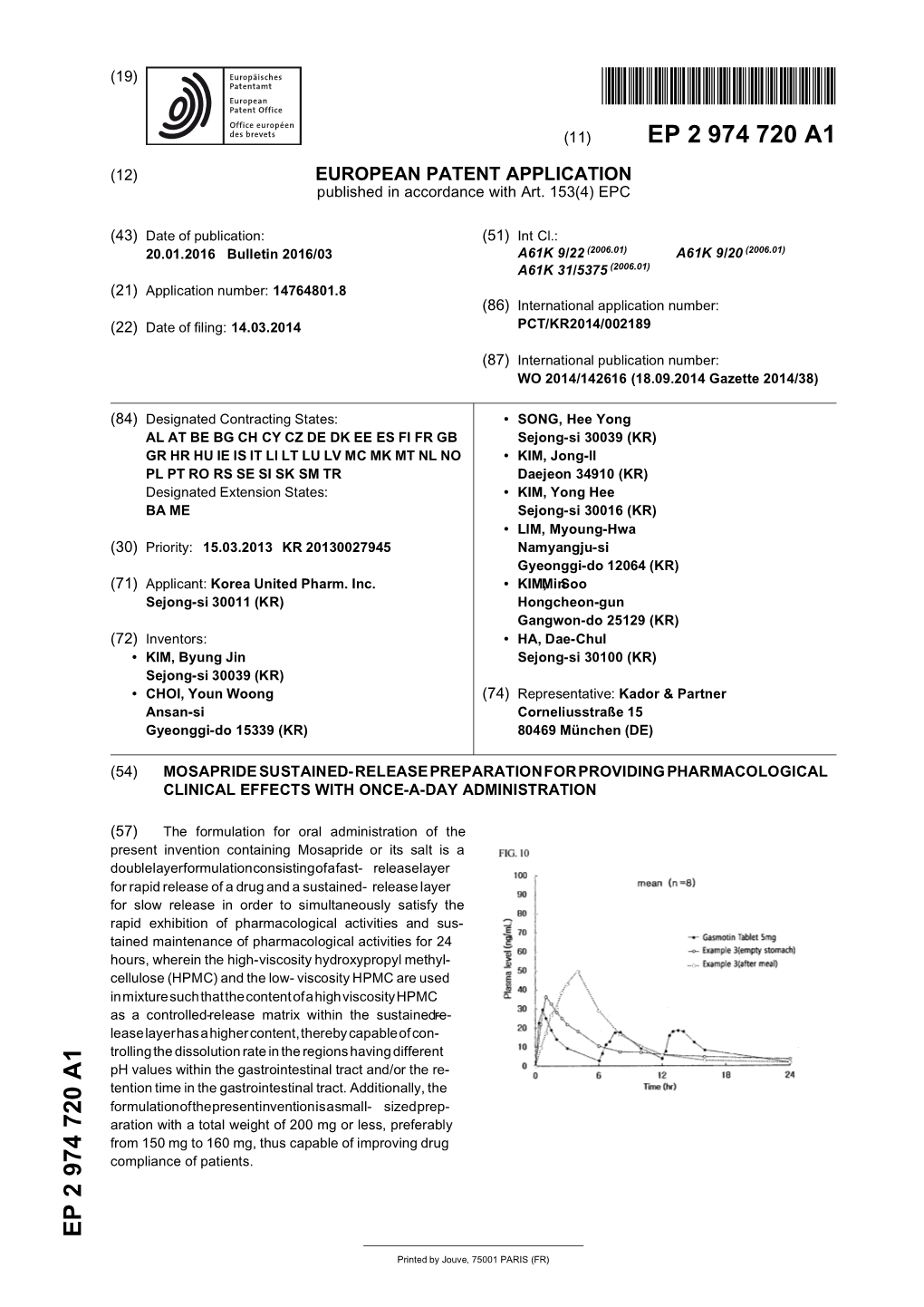 Mosapride Sustained-Release Preparation for Providing Pharmacological Clinical Effects with Once-A-Day Administration