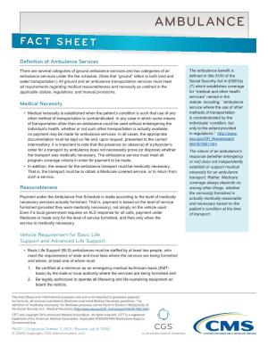 Ambulance Fact Sheet