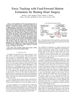 Force Tracking with Feed-Forward Motion Estimation for Beating Heart Surgery Shelten G