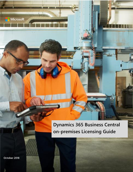 Dynamics 365 Business Central On-Premises Licensing Guide