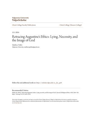 Retracing Augustine's Ethics: Lying, Necessity, and the Image Of