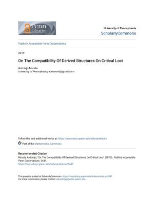 On the Compatibility of Derived Structures on Critical Loci