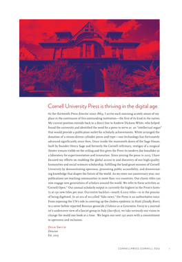 Cornell University Press Is Thriving in the Digital Age