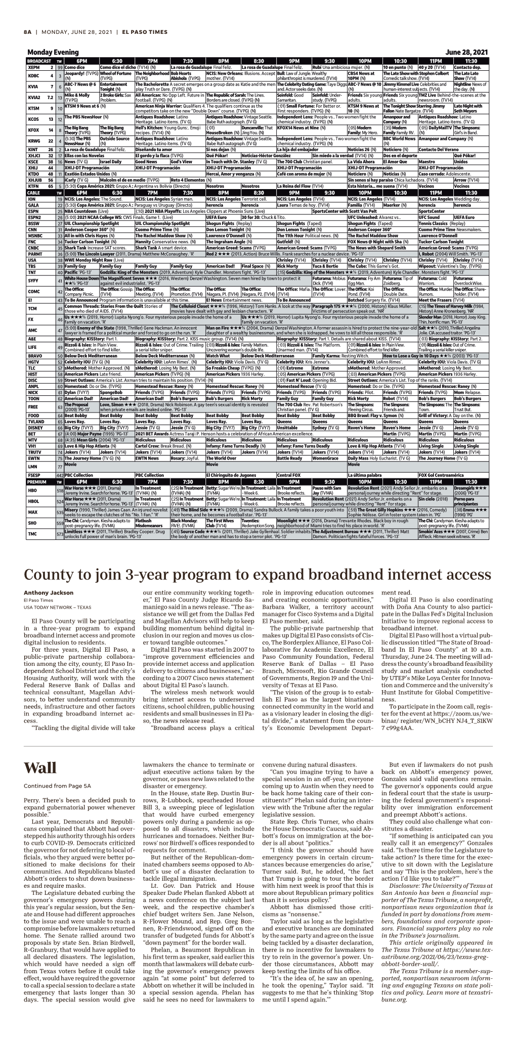 Wall County to Join 3-Year Program to Expand Broadband Internet Access