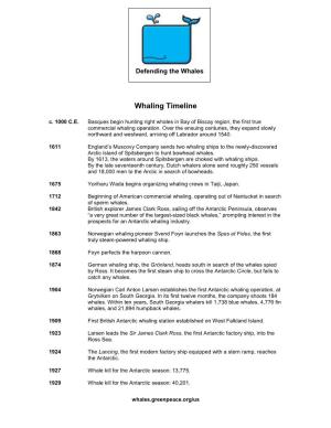 Whaling Timeline C