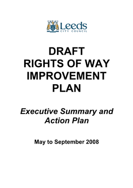 Draft Rights of Way Improvement Plan
