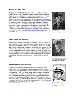 Pearl Harbor Week 5 Veterans
