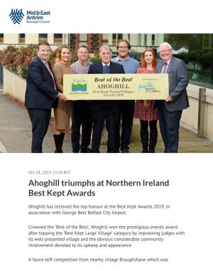 Ahoghill Triumphs at Northern Ireland Best Kept Awards