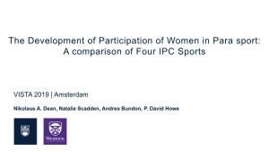 The Development of Participation of Women in Para Sport: a Comparison of Four IPC Sports