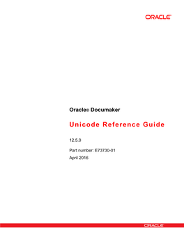 Unicode Reference Guide