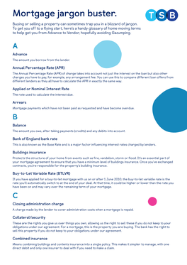 Mortgage Jargon Buster. Buying Or Selling a Property Can Sometimes Trap You in a Blizzard of Jargon