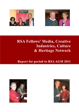 RSA Fellows' Media, Creative Industries, Culture & Heritage