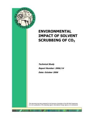 Environmental Impact of Solvent Scrubbing of Co2