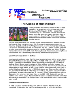 The Origins of Memorial Day