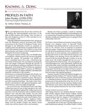 K&D Profiles in Faith