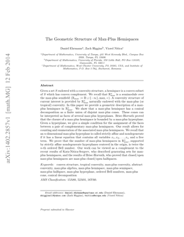 The Geometric Structure of Max-Plus Hemispaces