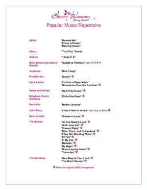 Popular Music Repertoire