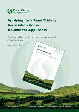 Applying for a Rural Stirling Association Home a Guide for Applicants