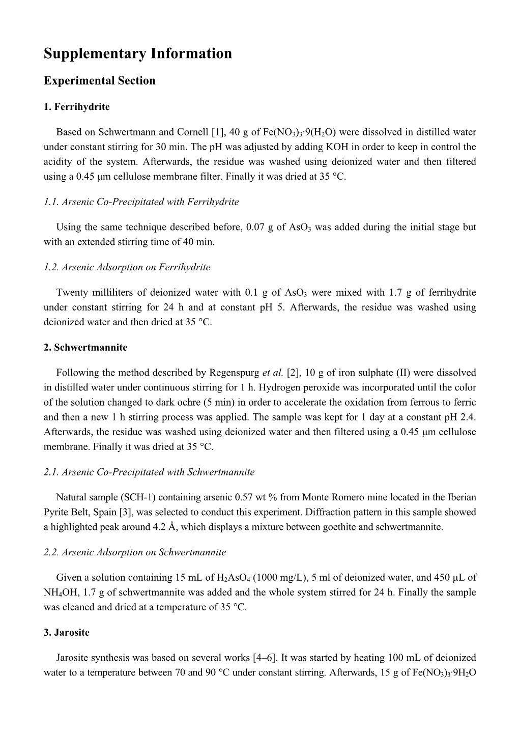 Liberation of Adsorbed and Co-Precipitated Arsenic From