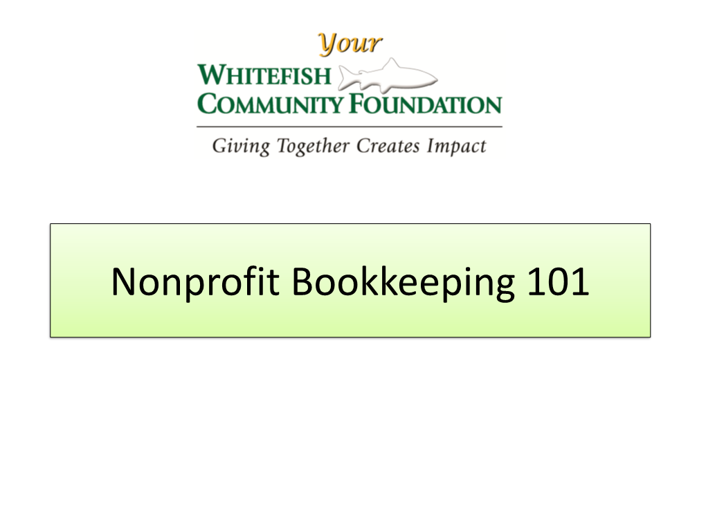 Nonprofit Bookkeeping 101 For-Profit Vs