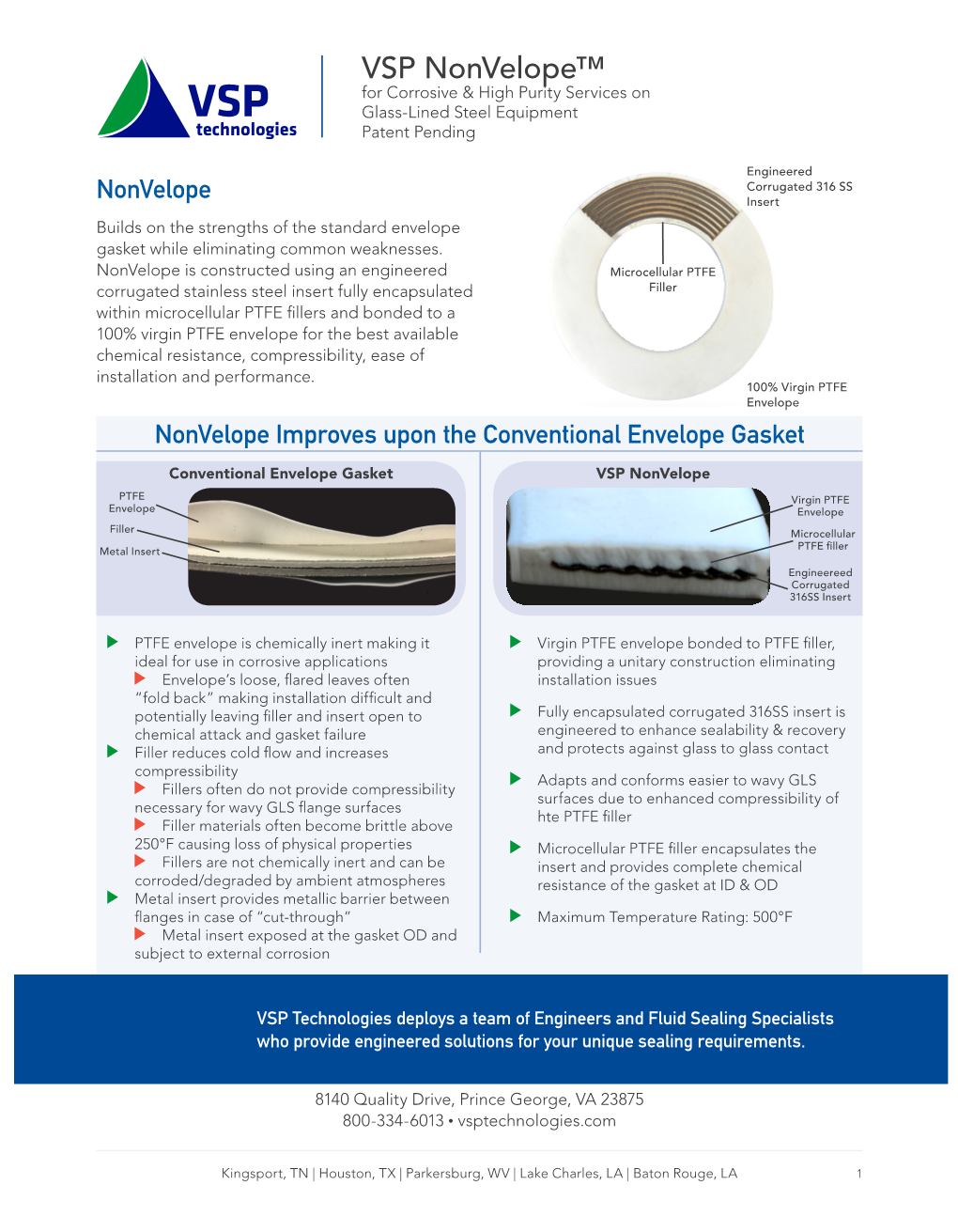 Nonvelope™ for Corrosive & High Purity Services on Glass-Lined Steel Equipment Patent Pending