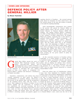 Defence Policy After General Hillier