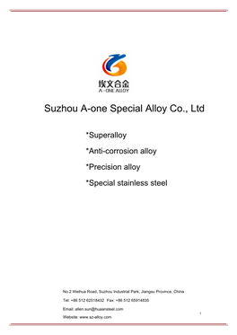 Suzhou A-One Special Alloy Co., Ltd