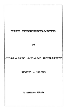 The Descendants Johann Ada~ Forney