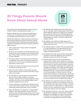 25 Things Parents Should Know About Sexual Abuse