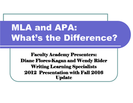 MLA and APA: What's the Difference?