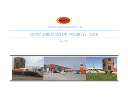 Hascol Petroleum Limited Communication on Progress - 2018