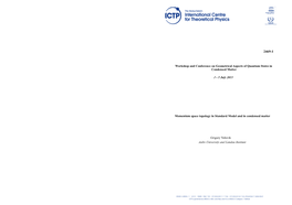 Momentum Space Topology in Standard Model and in Condensed Matter