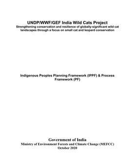 UNDP/WWF/GEF India Wild Cats Project