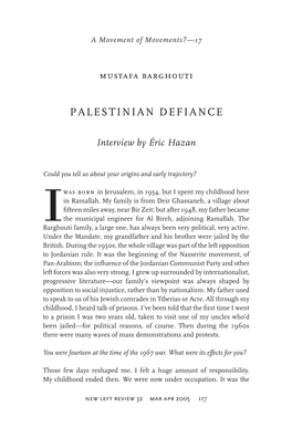 Palestinian Defiance