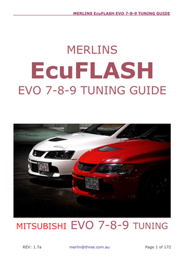 Merlins Ecuflash EVO 7-8-9 TUNING GUIDE-V1.7A