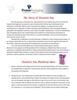 The Story of Sweetest Day Sweetest Day Marketing Ideas