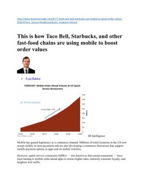 This Is How Taco Bell, Starbucks, and Other Fast-Food Chains Are Using Mobile to Boost Order Values