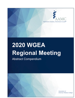 2020 WGEA Regional Meeting Abstract Compendium