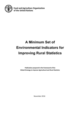 A Minimum Set of Environmental Indicators for Improving Rural Statistics