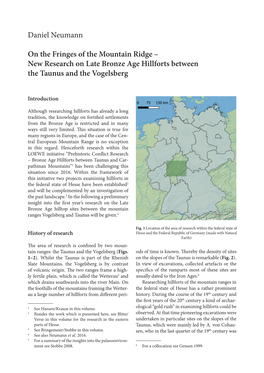 New Research on Late Bronze Age Hillforts Between the Taunus and the Vogelsberg