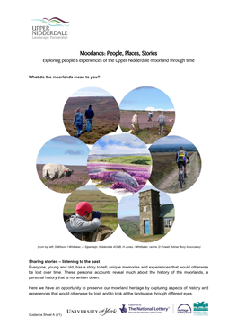 Moorlands: People, Places, Stories Exploring People’S Experiences of the Upper Nidderdale Moorland Through Time