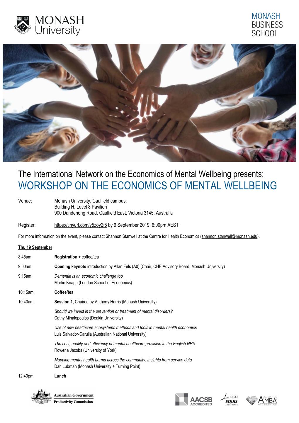 Workshop on the Economics of Mental Wellbeing