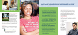 Master of Social Work (Msw) Program