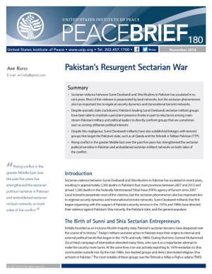 Pakistan's Resurgent Sectarian