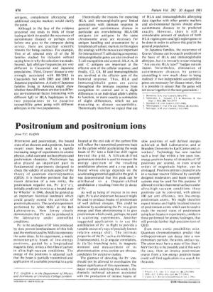 Positronium and Positronium Ions from T